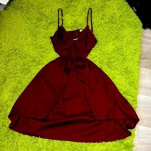 Red/purple beautiful silky dress